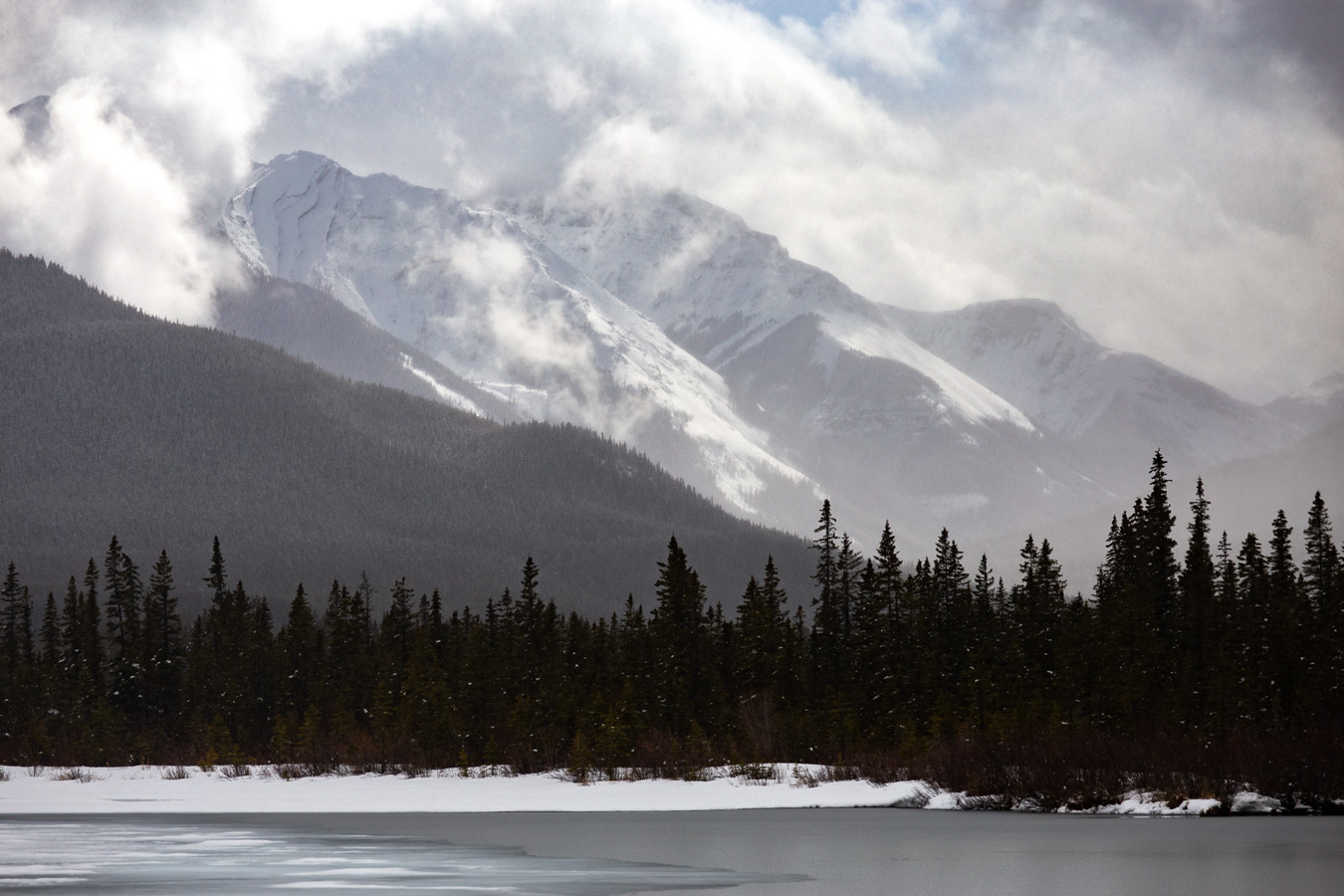 Banff clearing sky