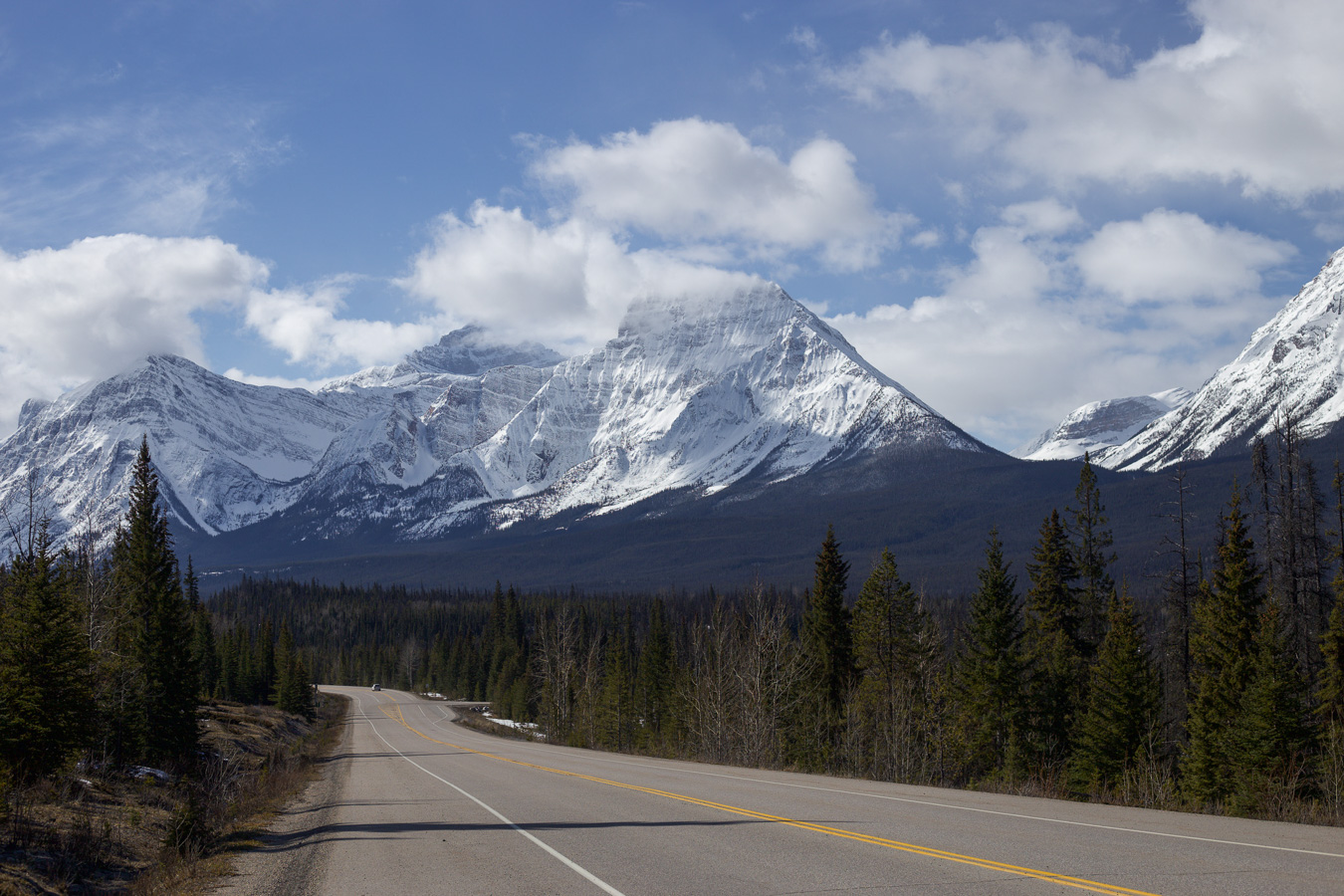 Canadian Rockies layered mountains